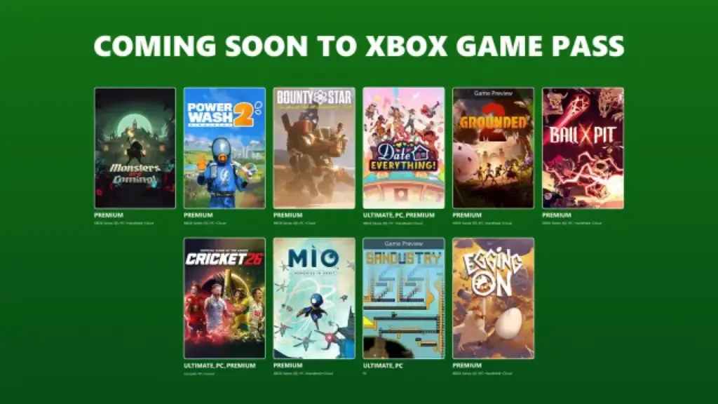Xbox Game Pass agosto 2026